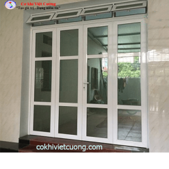 Cửa nhôm kính trắng sứ