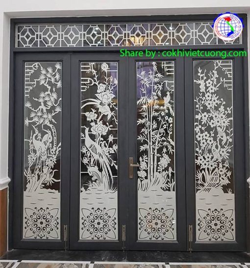 Mẫu cửa sắt tứ quý đẹp - Ảnh 9