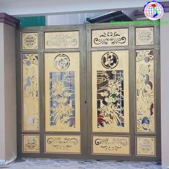 Cửa cổng sắt CNC 4 cánh