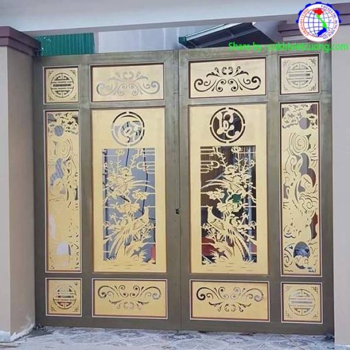 Cửa cổng sắt CNC 4 cánh
