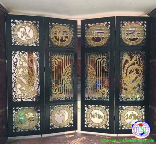 Mẫu cửa sắt tứ quý đẹp - Ảnh 3