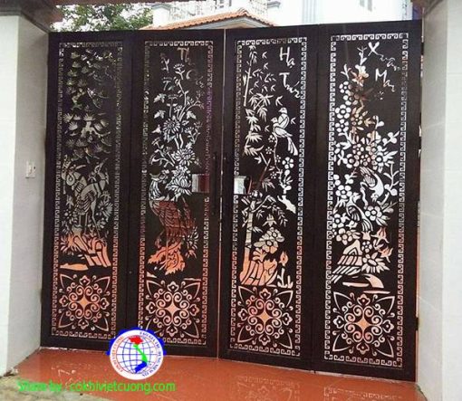 Mẫu cửa sắt tứ quý đẹp - Ảnh 7