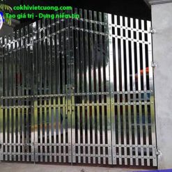 cửa cổng inox 4 cánh đẹp