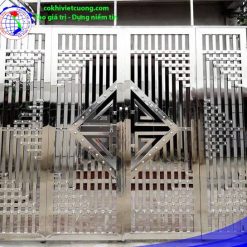 cửa cổng inox 4 cánh đẹp