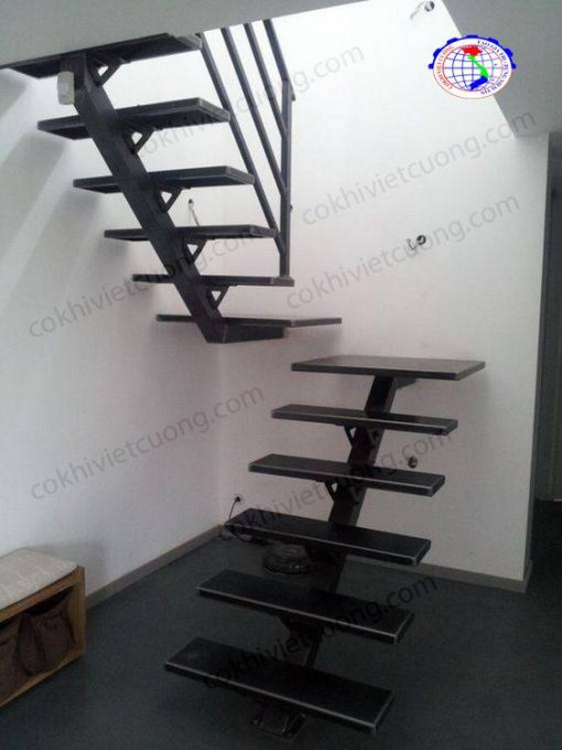 cầu thang xương cá bằng sắt