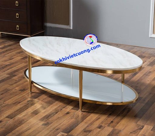 Bàn trà inox mạ vàng - Ảnh 5