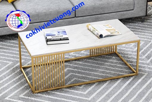 Bàn trà inox mạ vàng - Ảnh 10