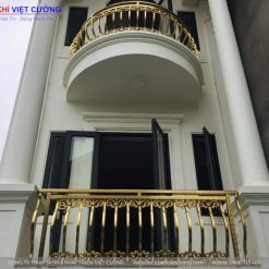 Lan can inox mạ thi công tại Long Biên - Hà Nội