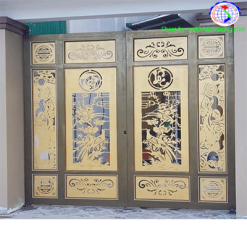 Mẫu cửa sắt tứ quý đẹp