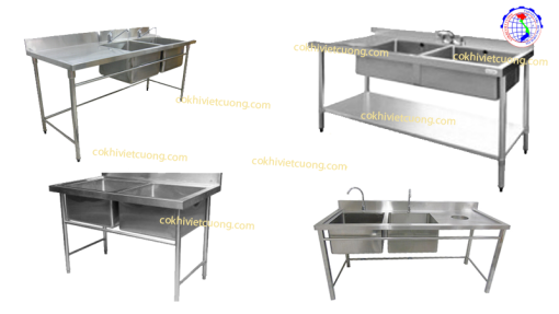 chậu rửa công nghiệp 2 hố