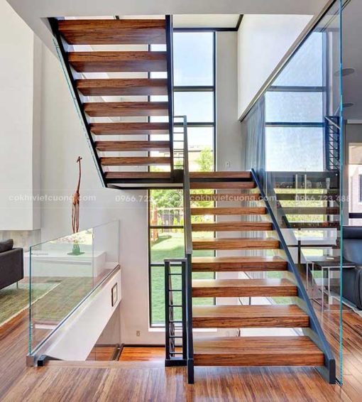 54+ mẫu cầu thang xương cá đẹp nhất 2024 - Ảnh 34