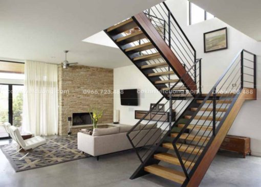 54+ mẫu cầu thang xương cá đẹp nhất 2024 - Ảnh 9