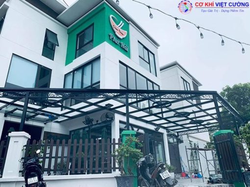 Mái hiên kính cường lực