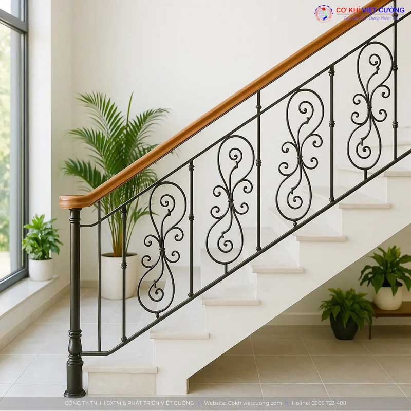 Mẫu thiết kế cầu thang sắt nghệ thuật đẹp