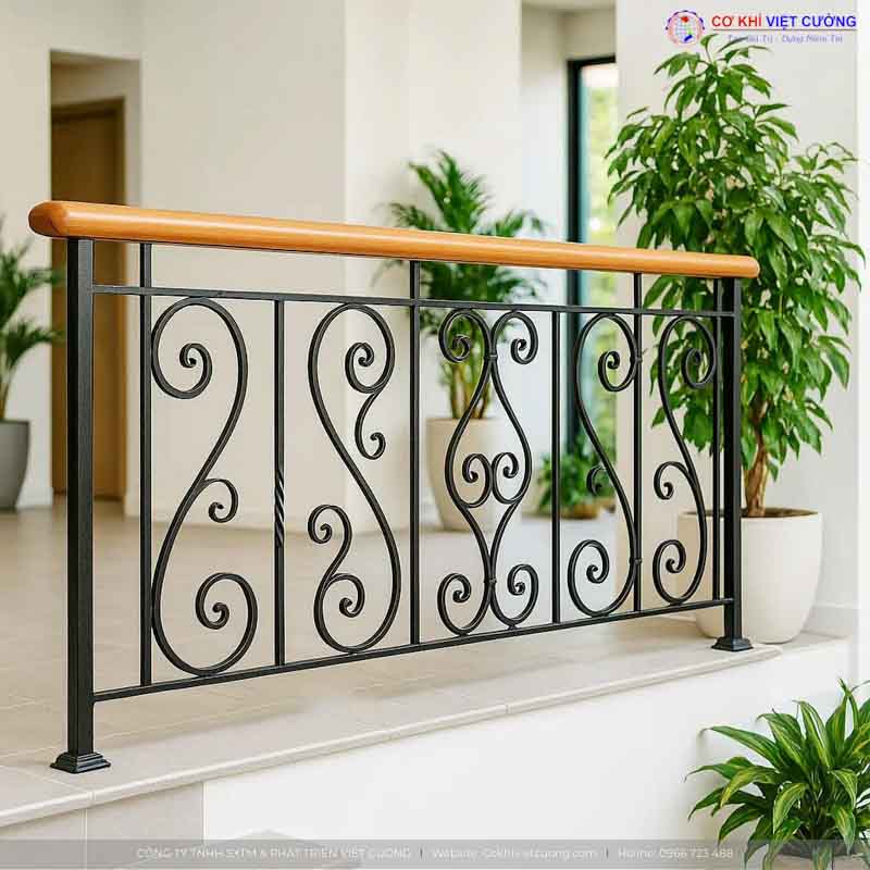 Mẫu thiết kế cầu thang sắt nghệ thuật đẹp