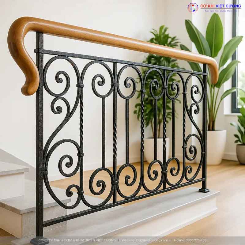 Mẫu thiết kế cầu thang sắt nghệ thuật đẹp