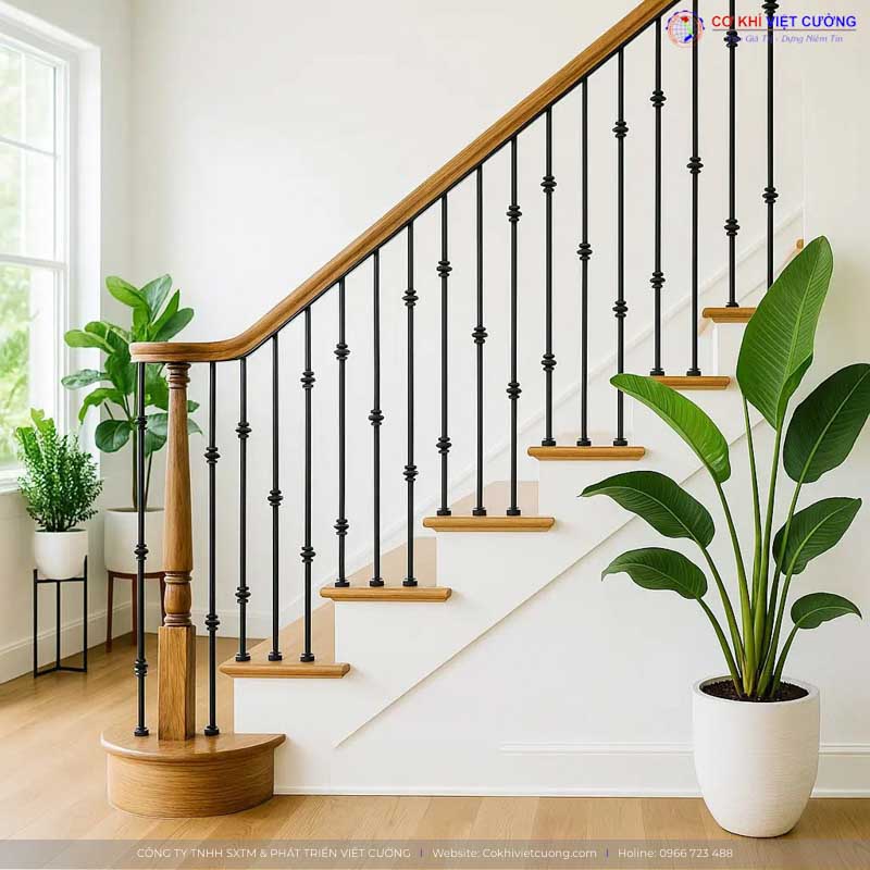 Mẫu thiết kế cầu thang sắt nghệ thuật đẹp