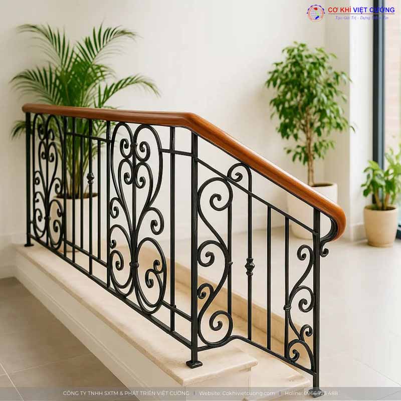 Mẫu thiết kế cầu thang sắt nghệ thuật đẹp