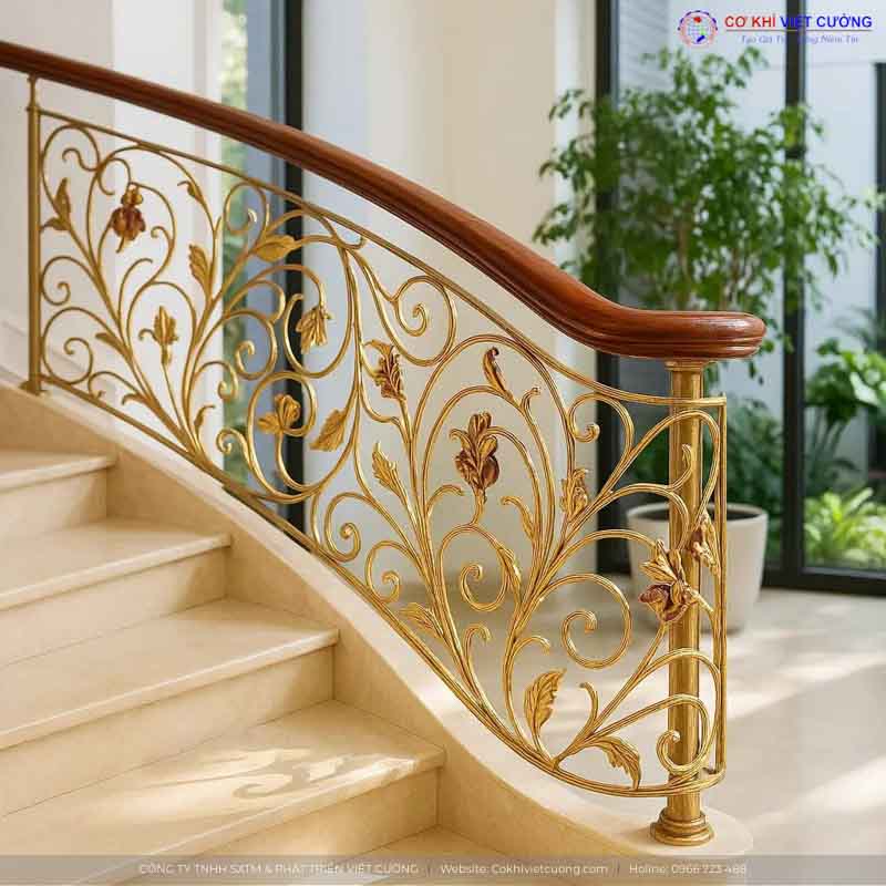 Mẫu thiết kế cầu thang sắt nghệ thuật đẹp