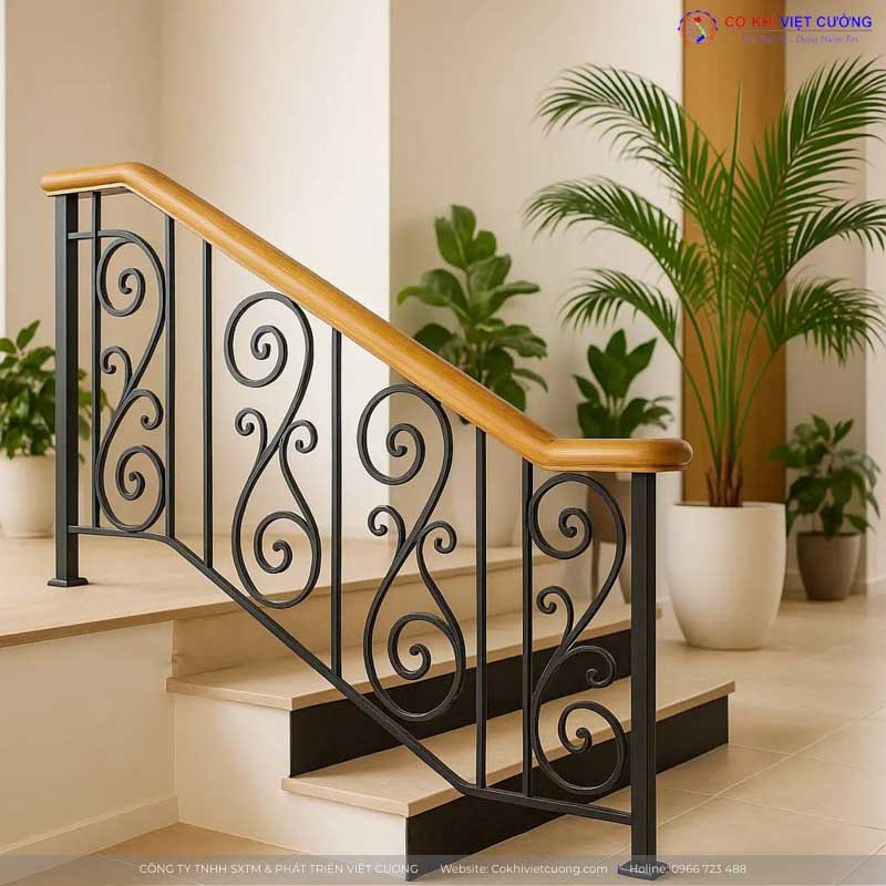 Mẫu thiết kế cầu thang sắt nghệ thuật đẹp