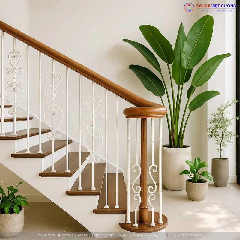 Mẫu thiết kế cầu thang sắt nghệ thuật đẹp