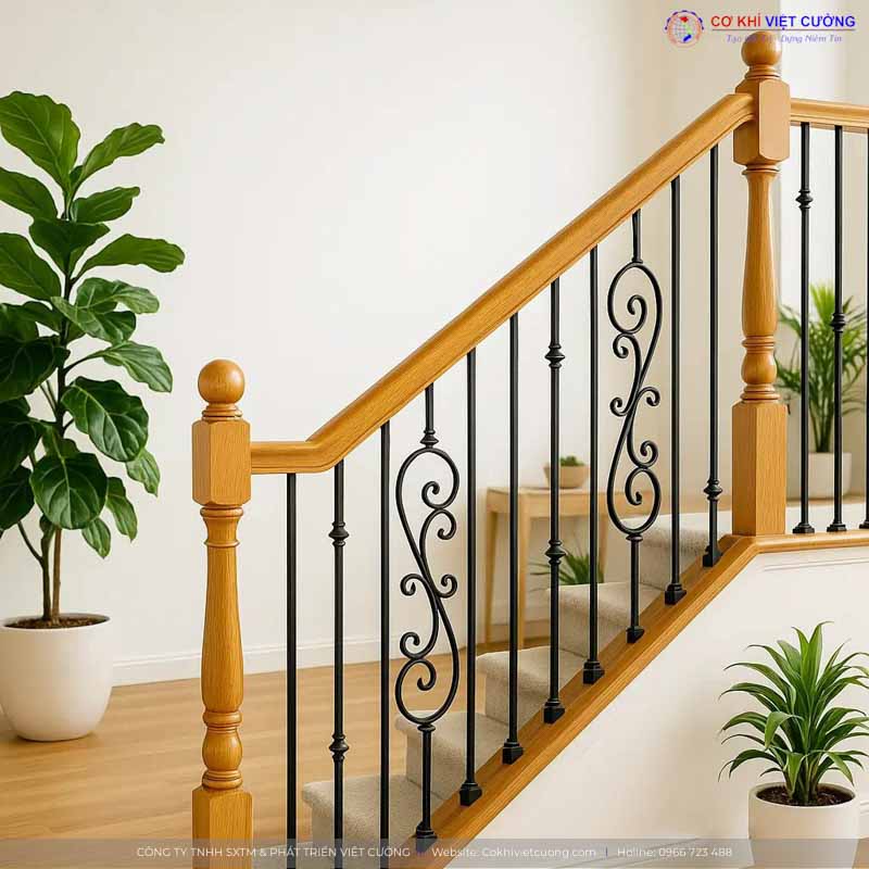 Mẫu thiết kế cầu thang sắt nghệ thuật đẹp