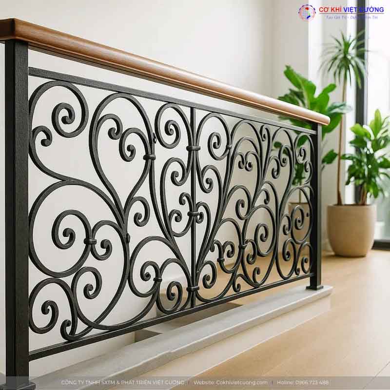 Mẫu thiết kế cầu thang sắt nghệ thuật đẹp