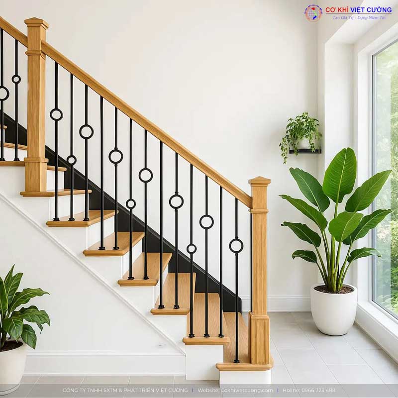 Mẫu thiết kế cầu thang sắt nghệ thuật đẹp