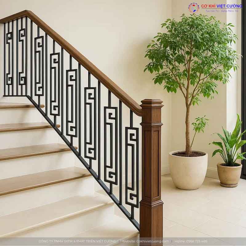 Mẫu thiết kế cầu thang sắt nghệ thuật đẹp