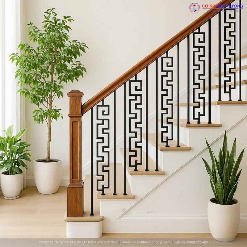 Mẫu thiết kế cầu thang sắt nghệ thuật đẹp