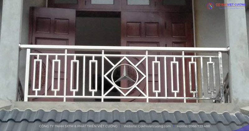 Mẫu lan can inox ban công thi công bởi Cơ khí Việt Cường