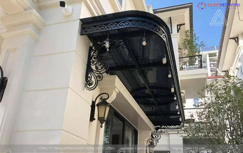 Mái kính biệt thự thi công tại Eco Park - Hưng Yên