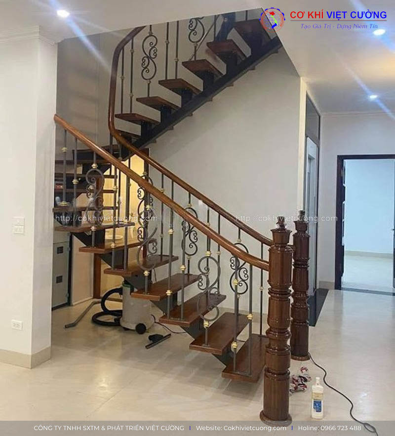 Mẫu thiết kế cầu thang sắt nghệ thuật đẹp