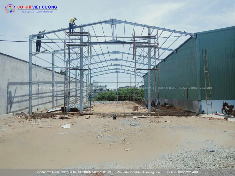 Hạng mục mái tôn nhà khung thép Việt Cường tại Hà Nam