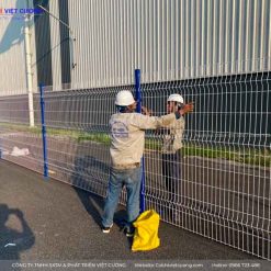 Thi công hàng rào lưới thép KCN tại Bắc Giang