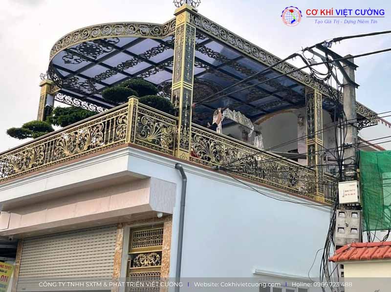 Mẫu mái che kính cường lực cao cấp