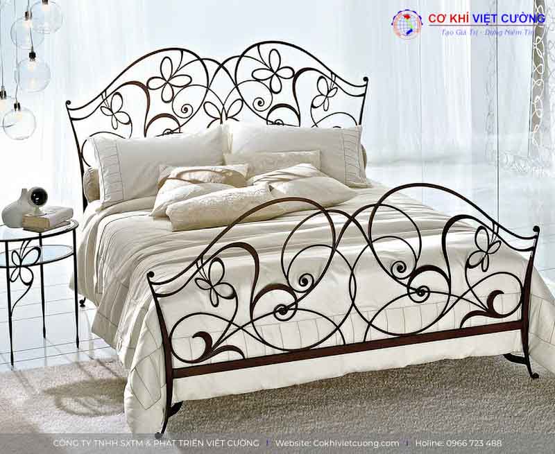 Mẫu giường ngủ ghế sắt mỹ thuật
