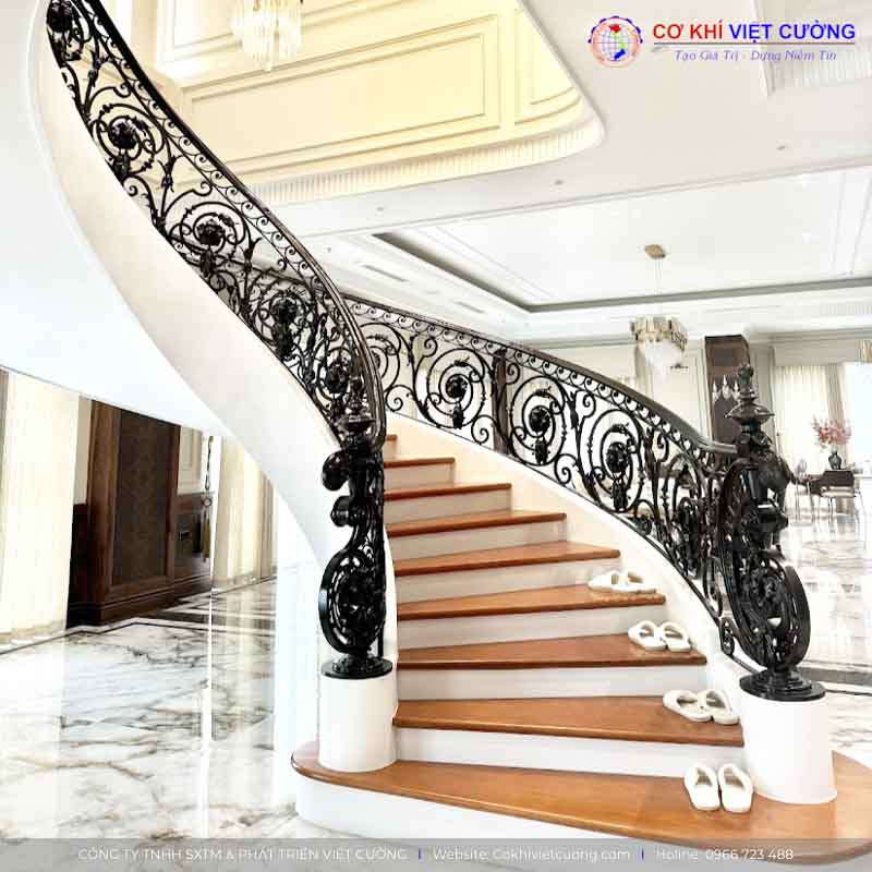 Mẫu cầu thang sắt nghệ thuật đẹp