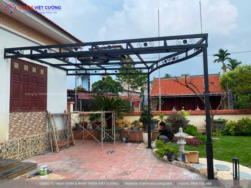 Mái kính sân vườn Lương Tài - Bắc Ninh