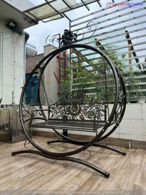 Mẫu xích đu sắt khung tròn XDS1
