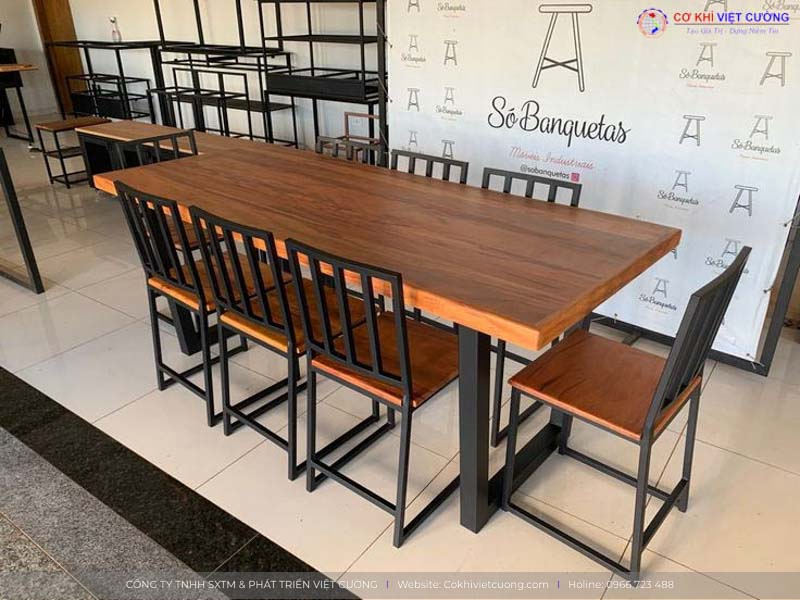 Cơ khí Việt Cường chuyên bàn ghế sắt cho nhà hàng, quán cafe, uy tín và chất lượng