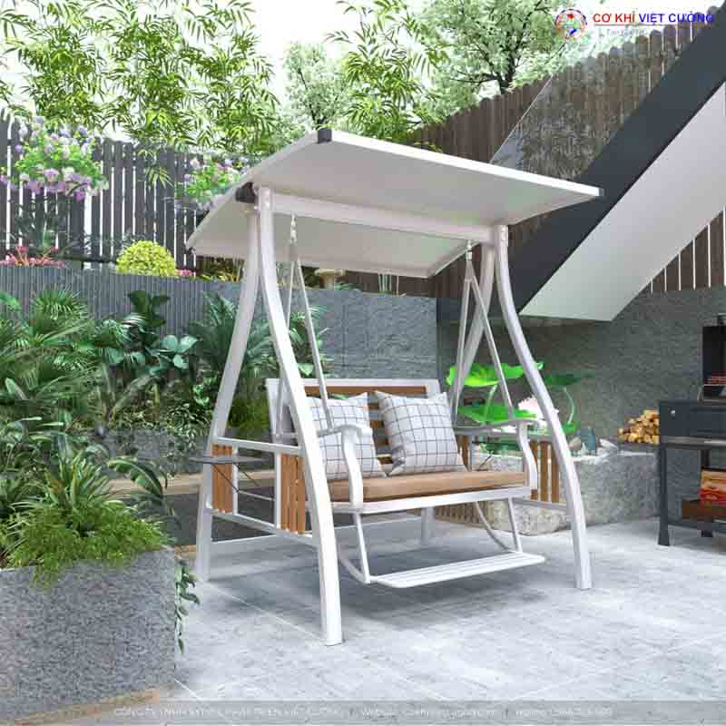 Mẫu xích đu sắt đẹp cho sân vườn
