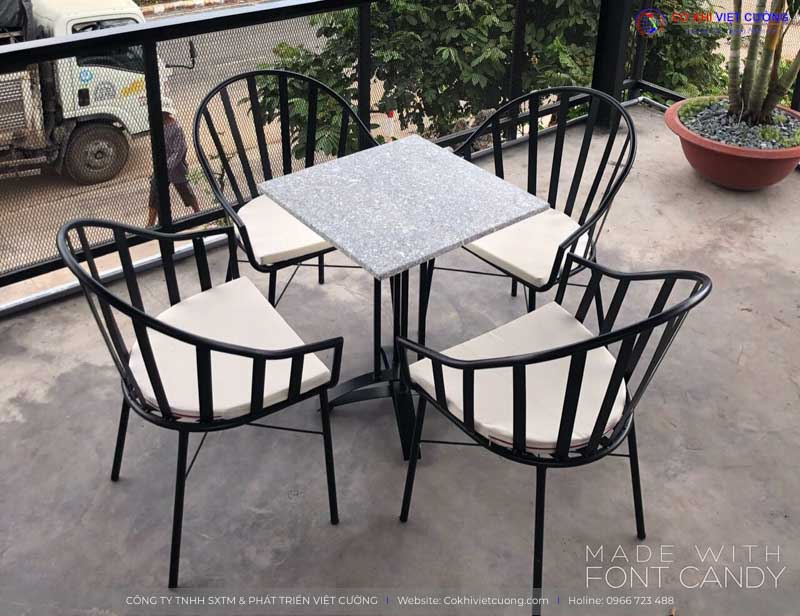 Mẫu bàn ghế sắt đẹp cho quán cafe