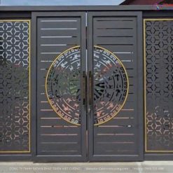 Cửa cổng sắt CNC đẹp cho nhà phố