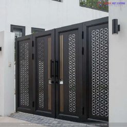 Cửa cổng sắt CNC đẹp cho nhà phố