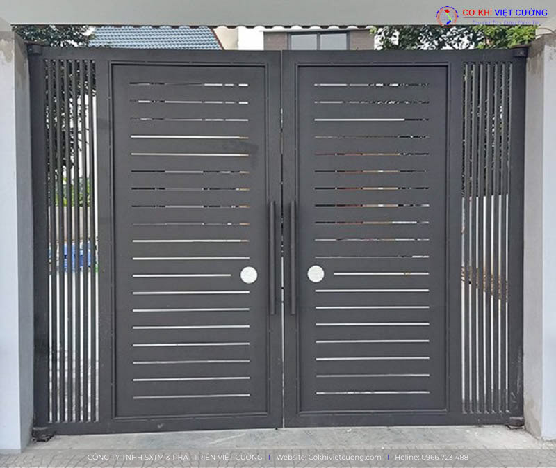 Cửa cổng sắt CNC đẹp cho nhà phố