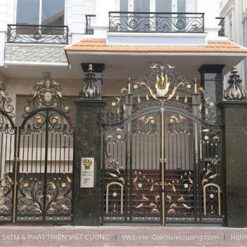 Mẫu cửa cổng sắt nghệ thuật đẹp bởi Cơ khí Việt Cường