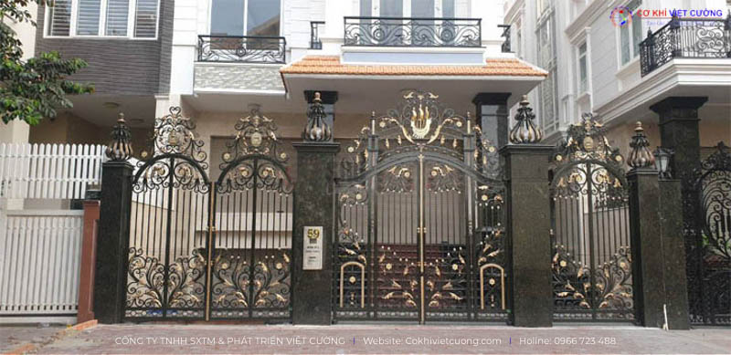 Mẫu cửa cổng sắt nghệ thuật đẹp bởi Cơ khí Việt Cường