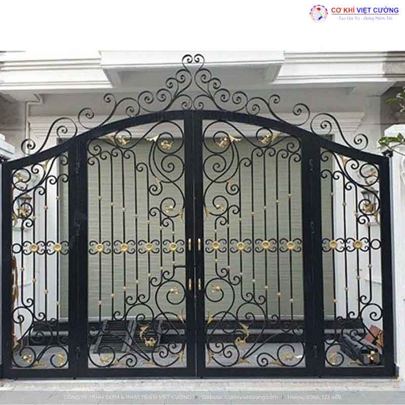 Mẫu cửa cổng sắt nghệ thuật đẹp bởi Cơ khí Việt Cường