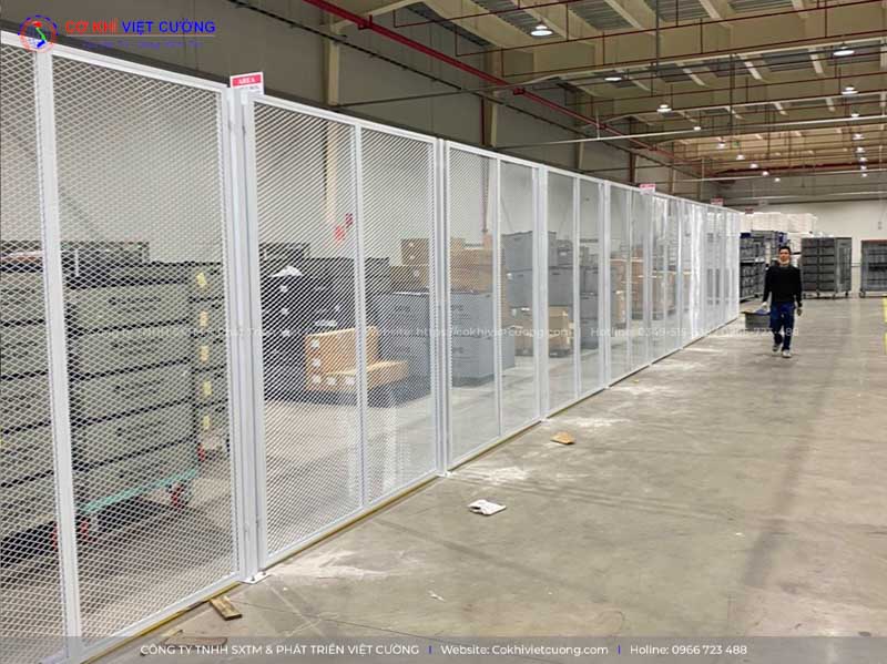 Lắp đặt rào thép quây kho công ty JRW Việt Nam - KCN Tràng Duệ